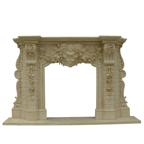 Fireplace Mantels,Marble Fireplace,Yellow Marble
